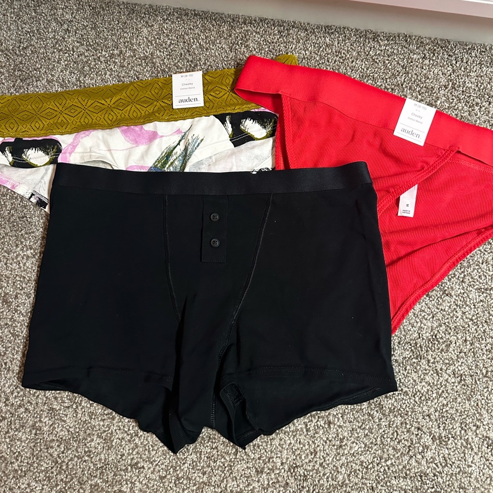 NWT size Medium Auden Cheeky panties 3 pairs